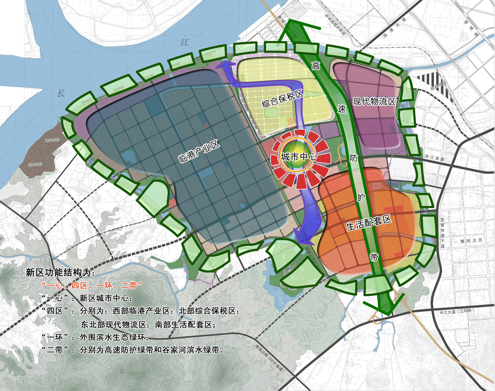 芜湖长江大桥综合经济开发区规划图